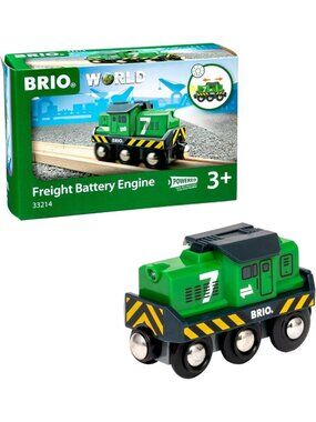 Battery-Operated Freight Train Engine for Wooden Tracks - Powerful Motorized Toy